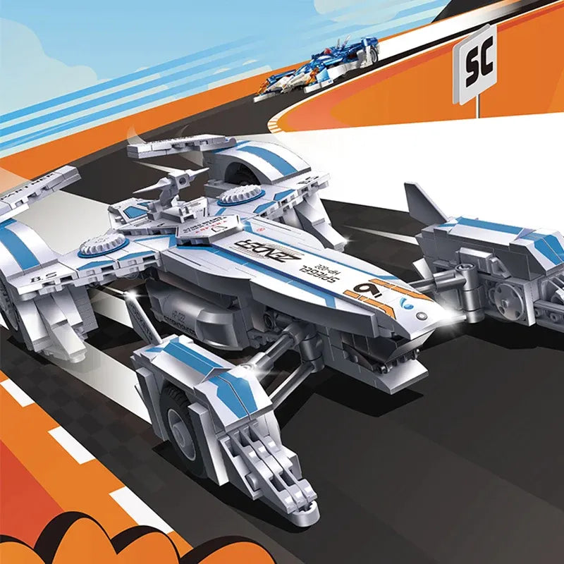 Building Blocks Tech MOC F1 Spiegel HP-022 Super Racing Car Bricks Toy Construction Set Toys - 3