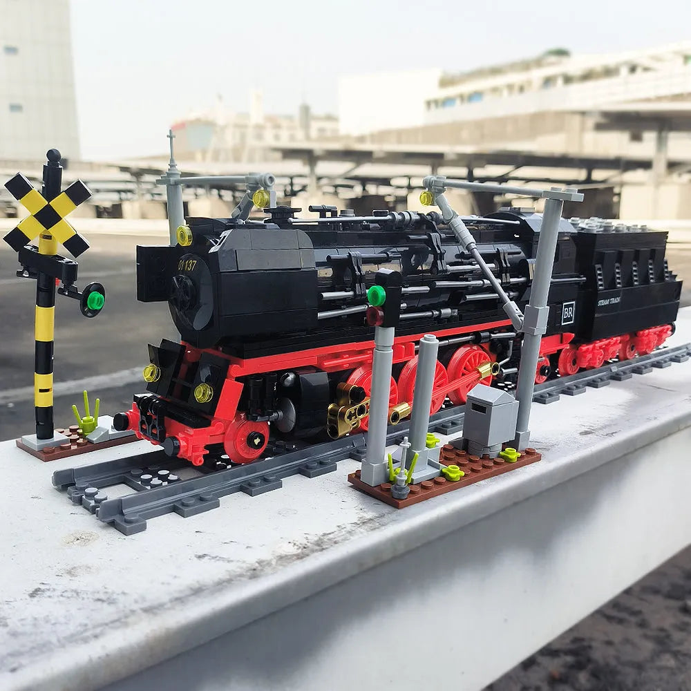 Building Blocks Tech MOC City BR01 Simulation Train Bricks Toy Construction Set Toys - 6