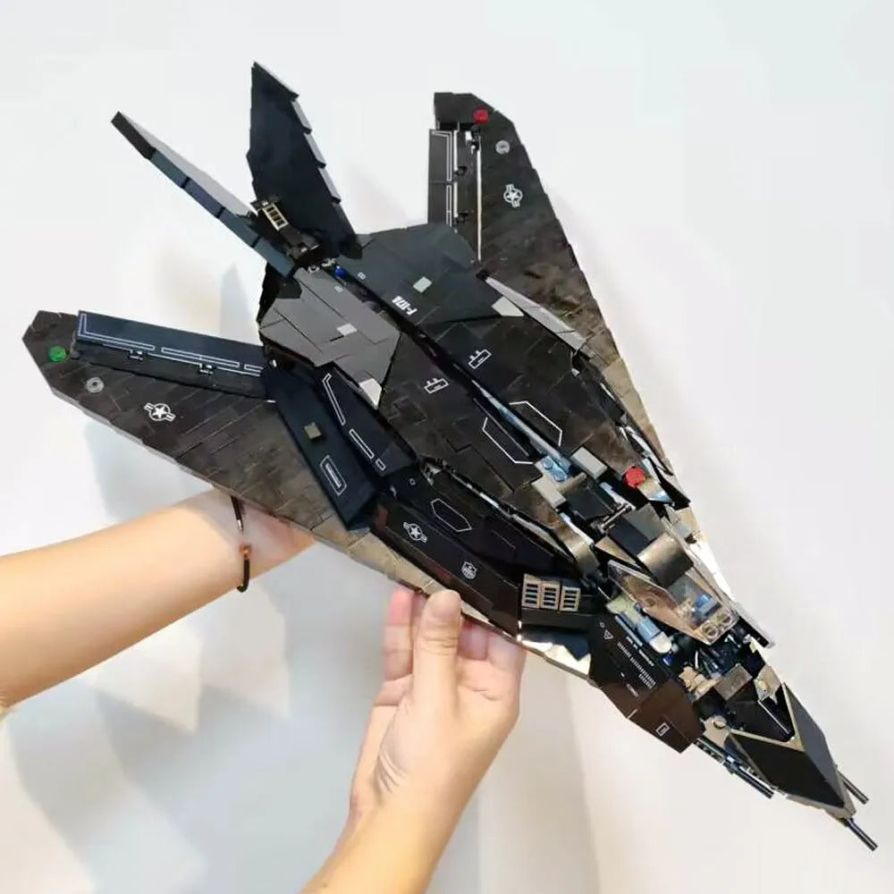 Building Blocks Military MOC Stealth Aircraft F - 117A Nighthawk Bricks Toy - 2