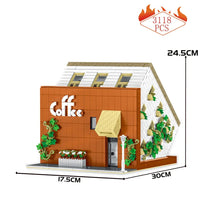 Thumbnail for Building Blocks Creator Expert City MOC Upside Down Cafe Bricks Toys Construction Set Toys - 1