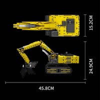 Thumbnail for Building Blocks Tech MOC Motorized D11 Bulldozer Truck Bricks Toy - 3