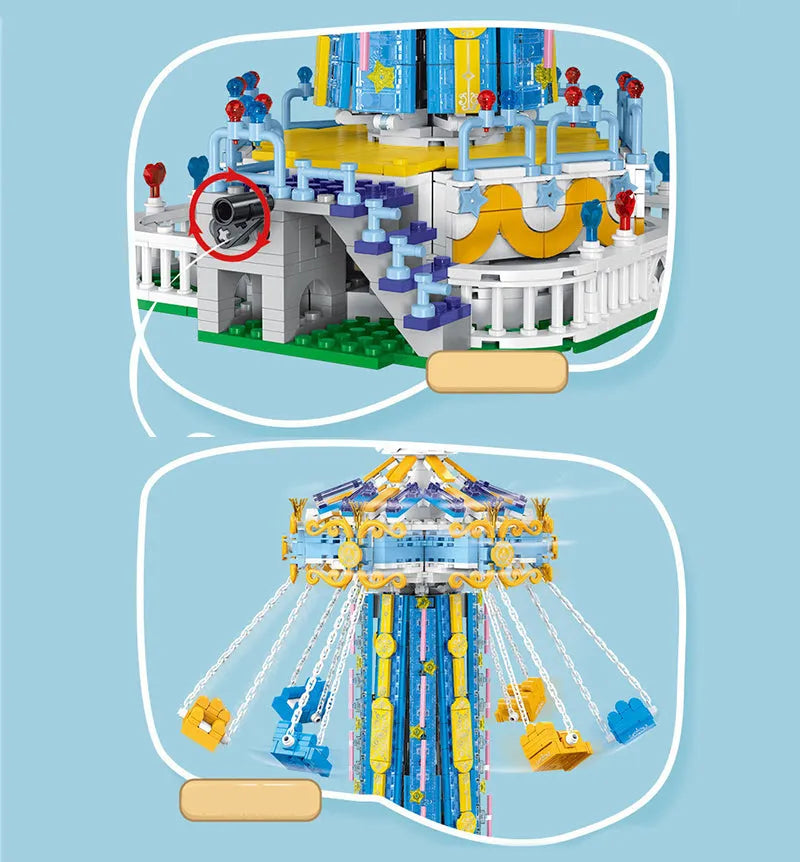 Building Blocks Creator Expert MOC Rotating Windmill Bricks Toy Construction Set Toys - 5