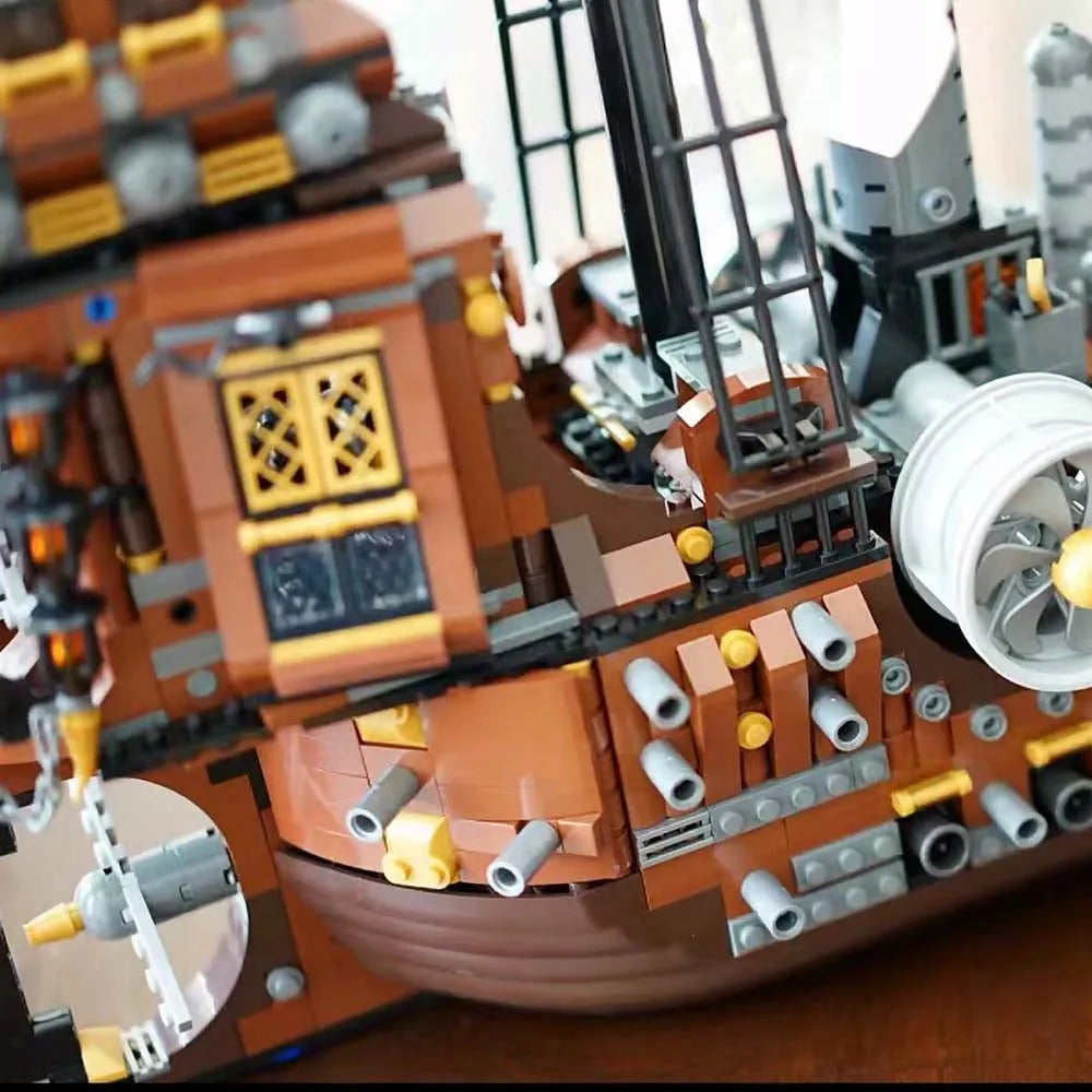 Building Blocks Movie MOC Metal Beard Sea Cow Pirates Ship Bricks Toy Construction Set Toys - 8