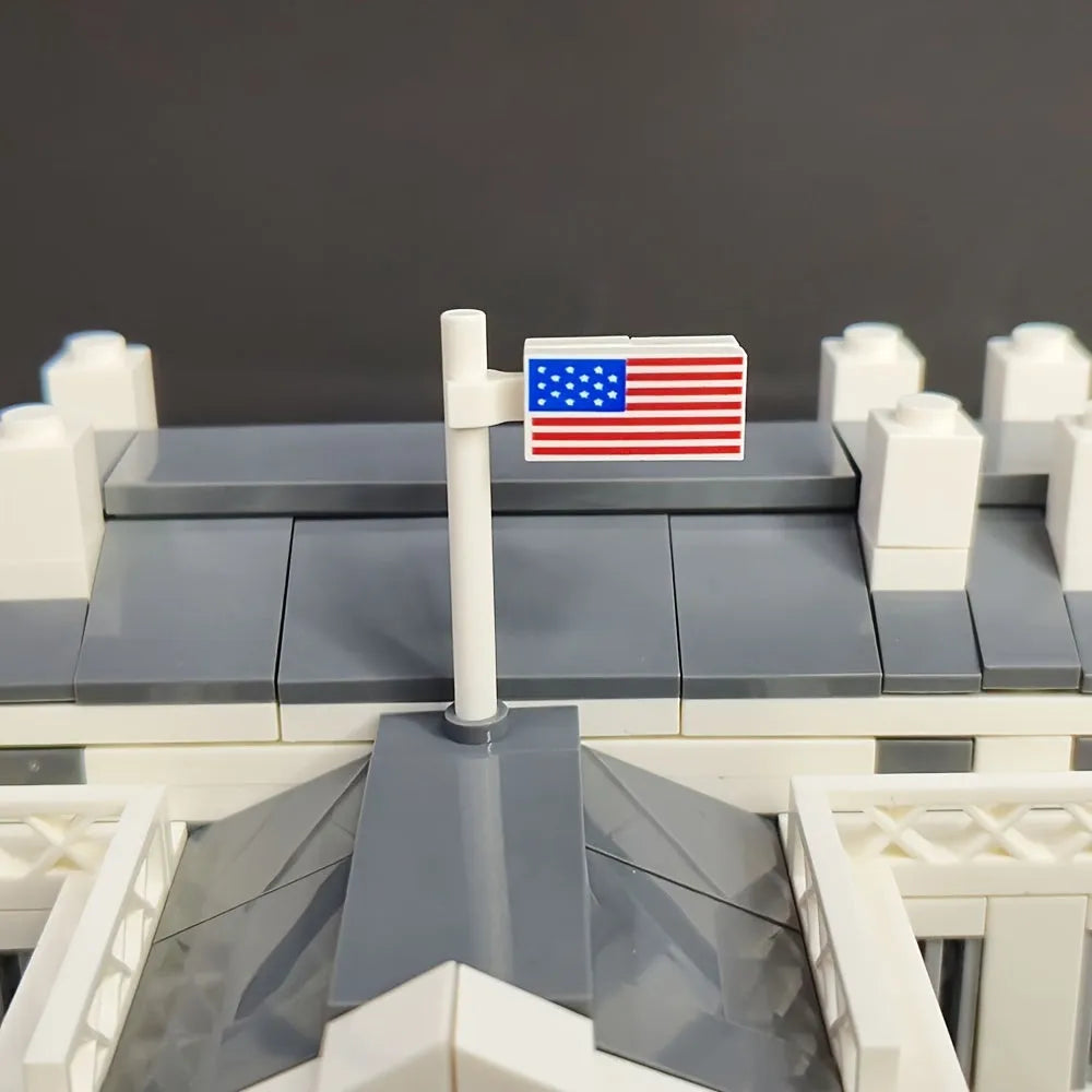 Building Blocks MOC Architecture 7018 White House Bricks Skyline Kids Toys Construction Set Toys - 12