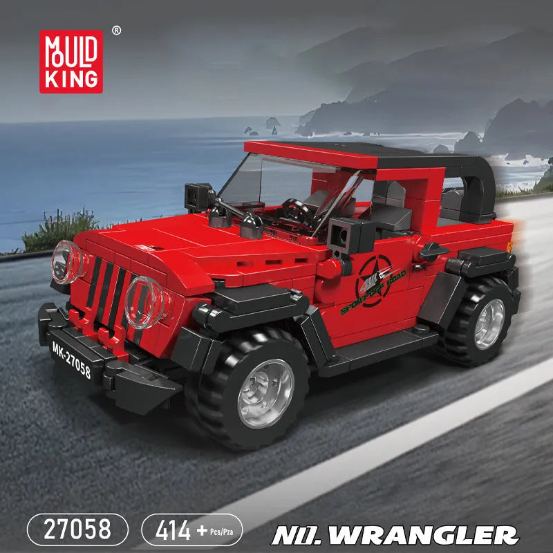 Building Blocks Tech Mini Wrangler Speed Car Champions Bricks Toy Construction Set Toys - 2