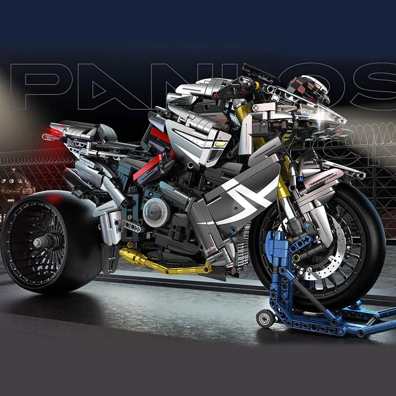 Building Blocks Technic MOC Super Sport Racing Motorcycle Bricks Toy Construction Set Toys - 4