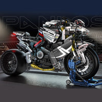 Thumbnail for Building Blocks Technic MOC Super Sport Racing Motorcycle Bricks Toy Construction Set Toys - 4