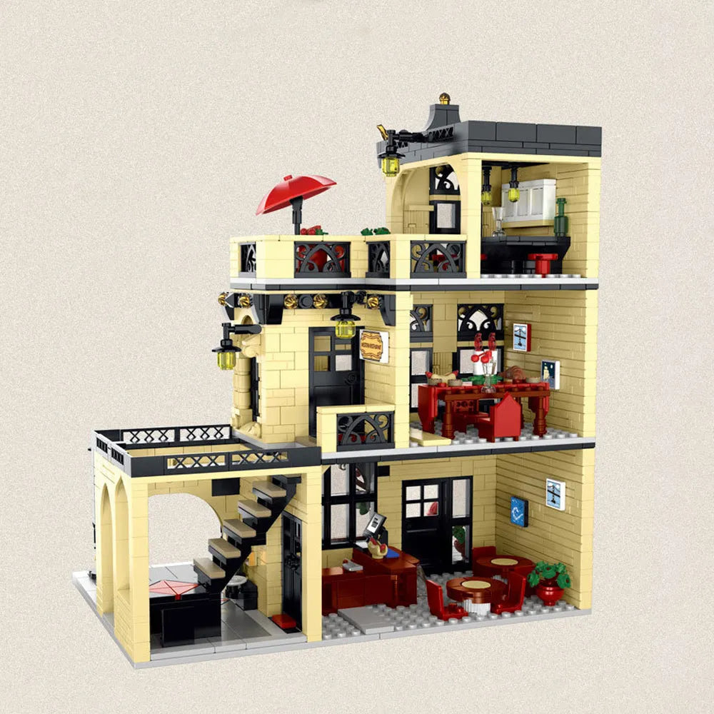 Building Blocks Creator Expert MOC City Restaurant Block Module Bricks Toy Construction Set Toys - 2