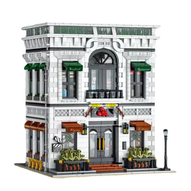 Building Blocks Creator Expert City MOC Seafood Restaurant Bricks Toy - 1