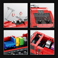 Thumbnail for Building Blocks Tech Taurus European Electric Passenger Train Bricks Toy Construction Set Toys - 6