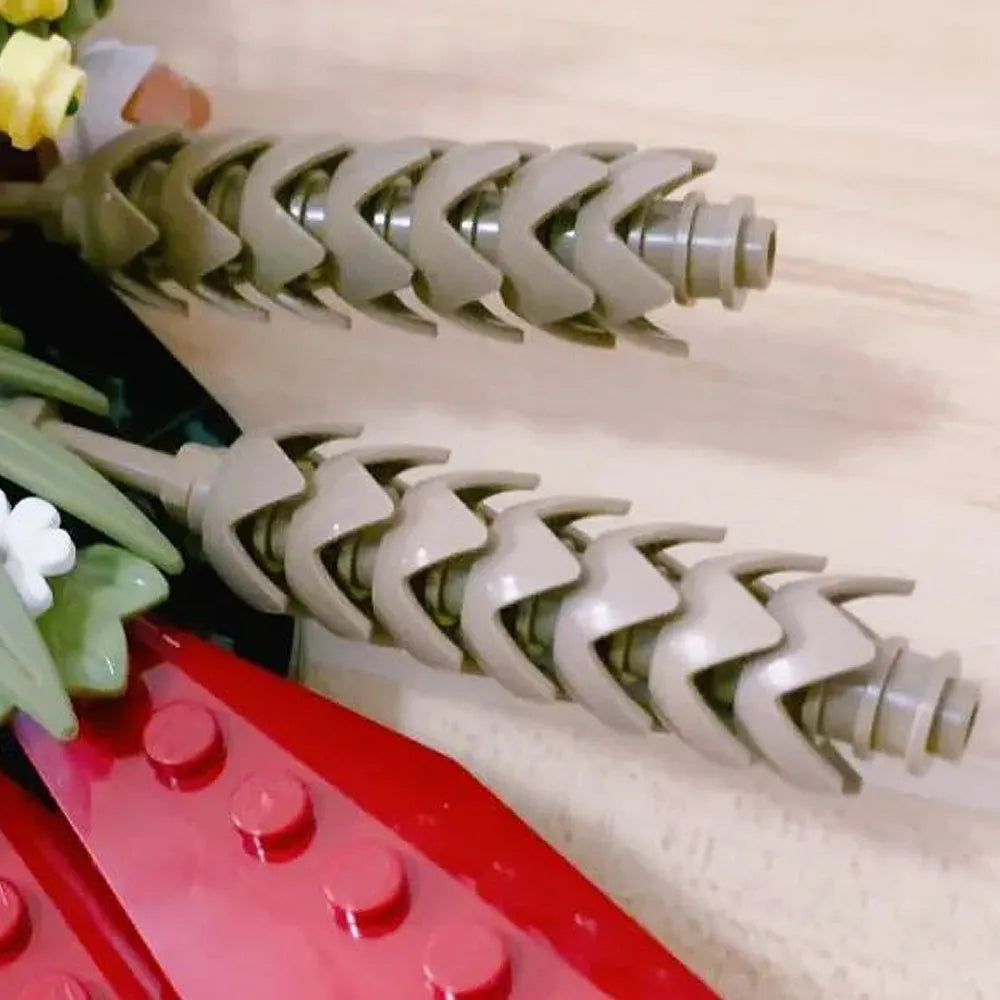 Building Blocks Romantic Love Bouquet Idea Dried Flower Centerpiece Bricks Toy - 4