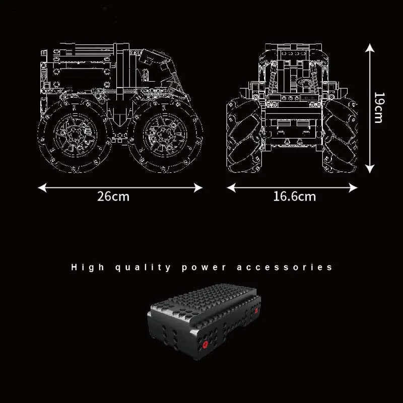 Building Blocks Tech MOC RC Motorized Off Road ATV Bricks Toy - 5