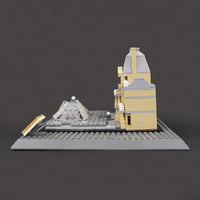 Thumbnail for Building Blocks MOC Architecture City Paris The Louvre Bricks Kids Toys Construction Set Toys - 9