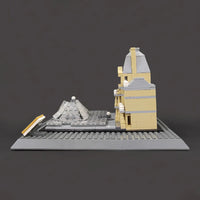 Thumbnail for Building Blocks MOC Architecture City Paris The Louvre Bricks Kids Toys - 9