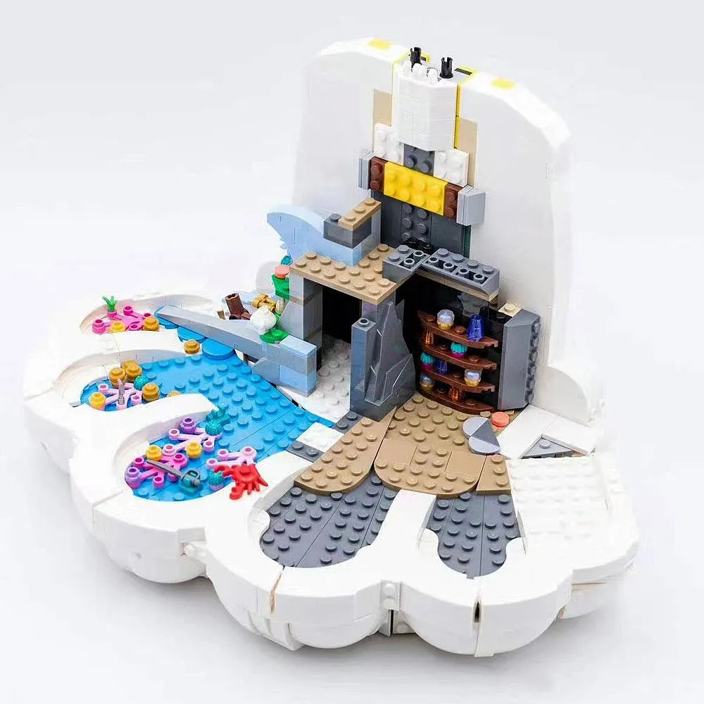 Building Blocks Expert Creator MOC Little Mermaid Royal Clamshell Bricks Toy Construction Set Toys - 1