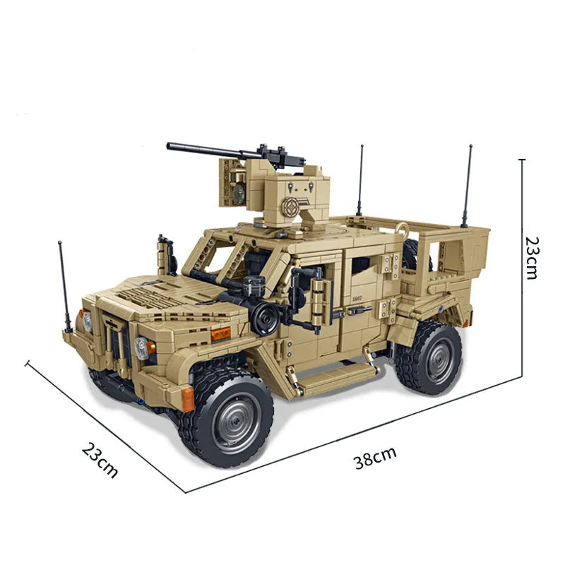 Building Blocks Tech Military MOC JLTV Armored Vehicle Bricks Toy Construction Set Toys - 2