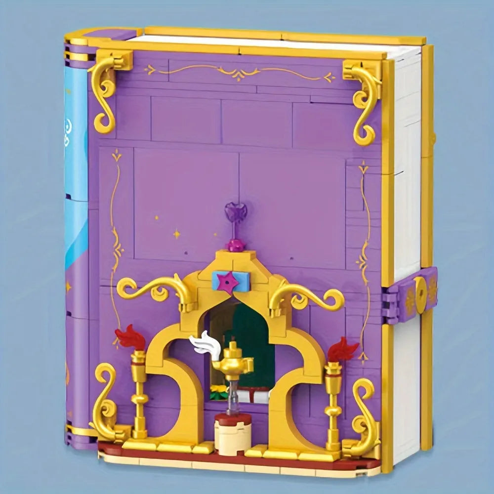 Building Blocks Creator Expert Aladdin Magic Lamp 3D Book Bricks Toy Construction Set Toys - 4