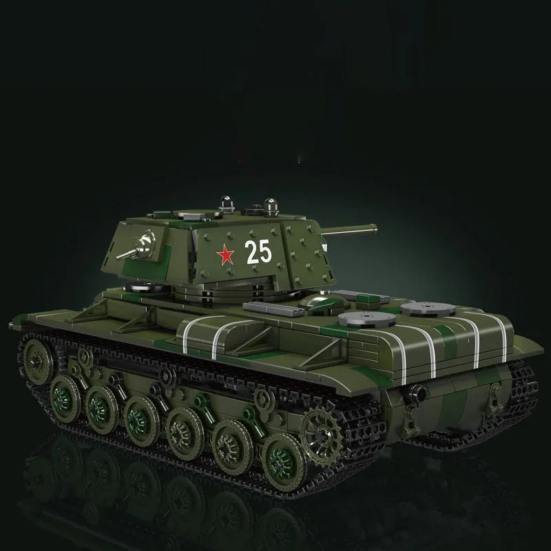 Building Blocks Military Motorized KV-1 Heavy Tank Bricks Toy Construction Set Toys - 2