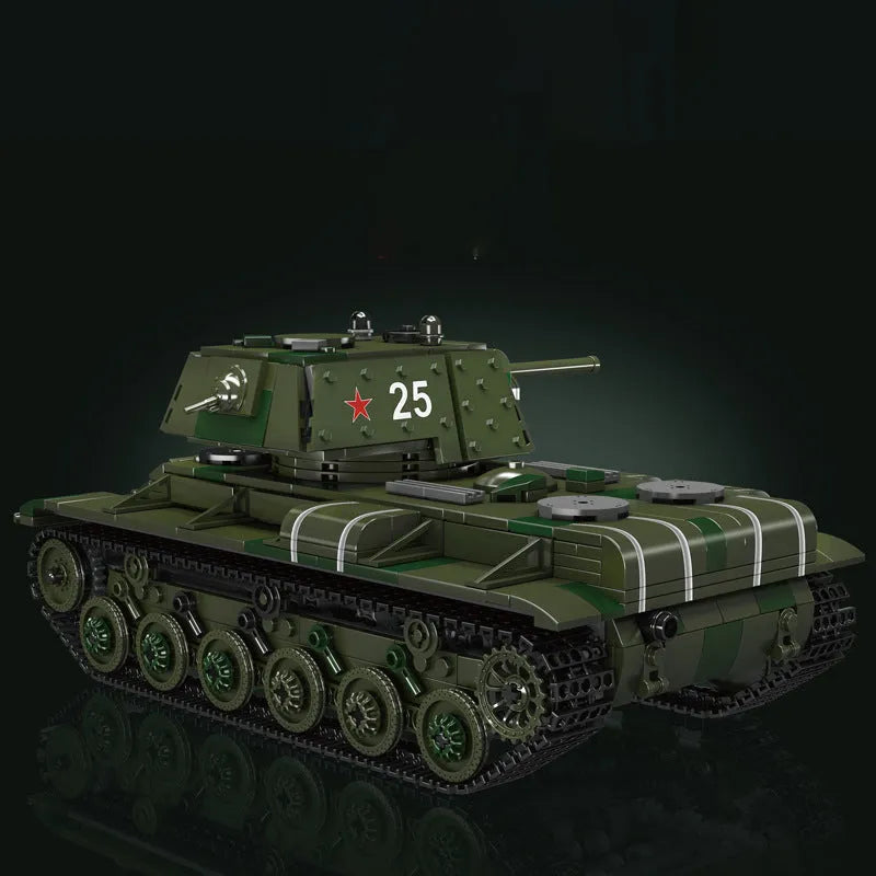 Building Blocks Military Motorized KV - 1 Heavy Tank Bricks Toy - 2