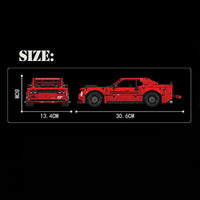 Thumbnail for Building Blocks Tech Challenger Pull Back Sports Car Bricks Toy Construction Set Toys - 5