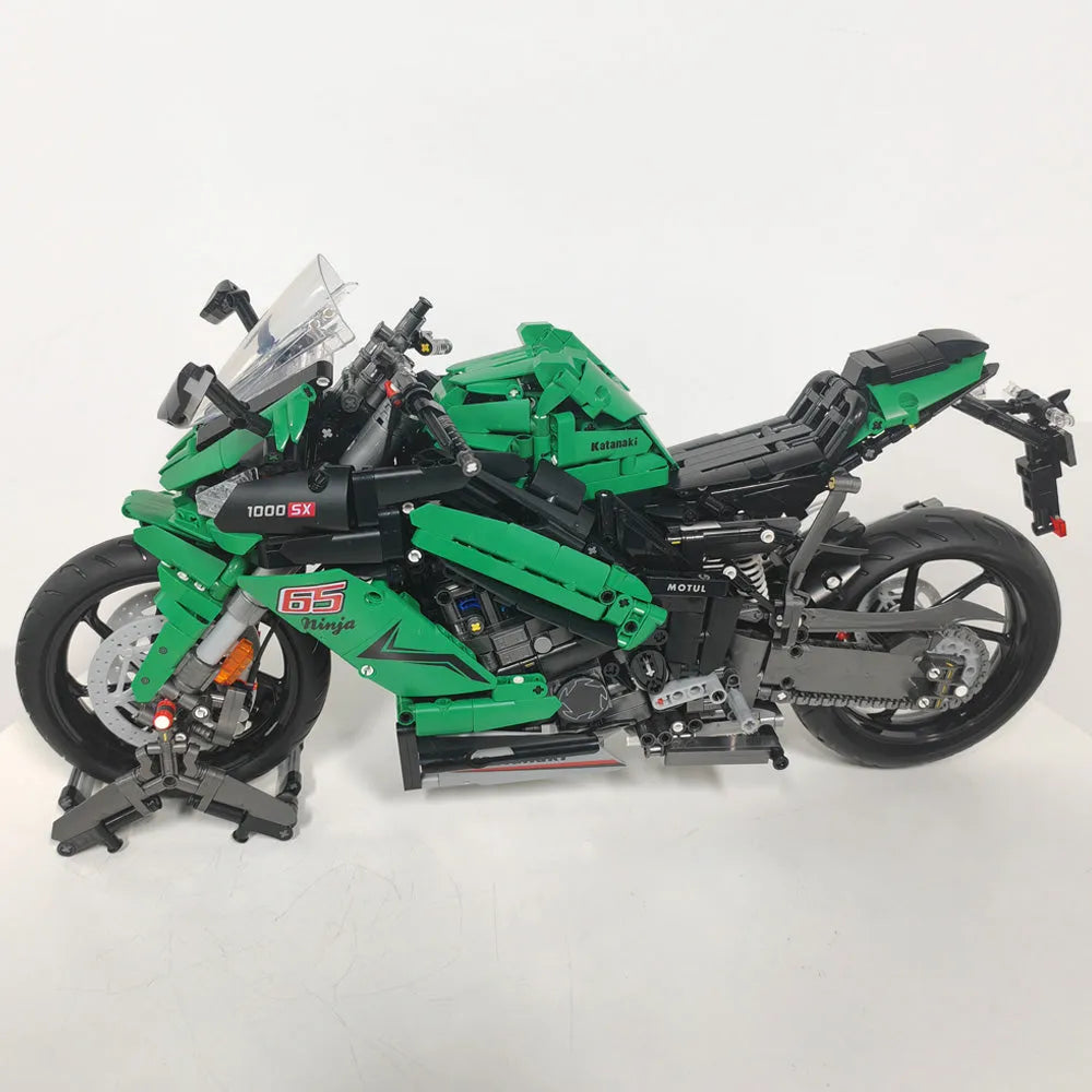 Building Blocks Tech MOC Kawasaki NINJA 1000SX Motorcycle Bricks Toy - 4