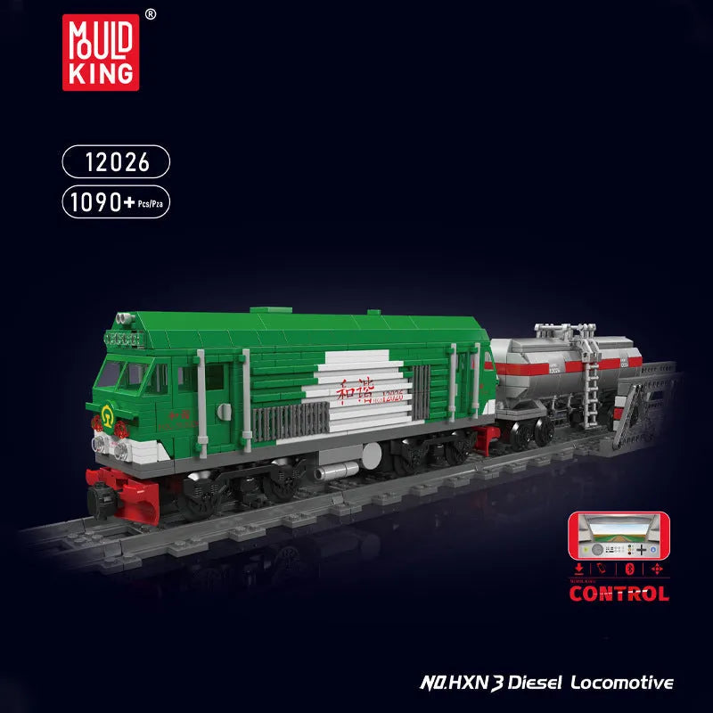 Building Blocks Tech HXN 3 Diesel Locomotive RC Train Bricks Toy Construction Set Toys - 2