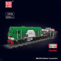 Thumbnail for Building Blocks Tech HXN 3 Diesel Locomotive RC Train Bricks Toy - 2