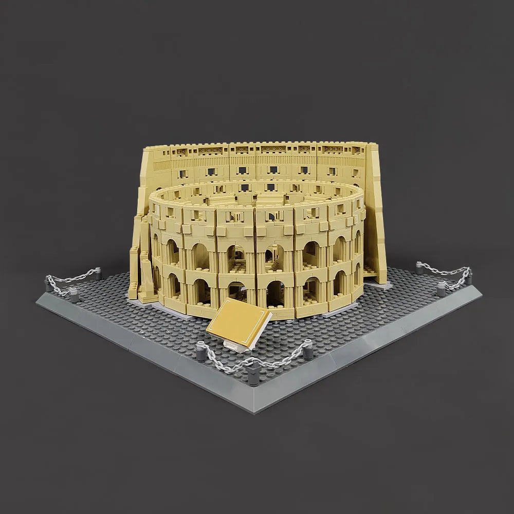 Building Blocks MOC Architecture Italy Rome Colosseum Bricks Toy - 16