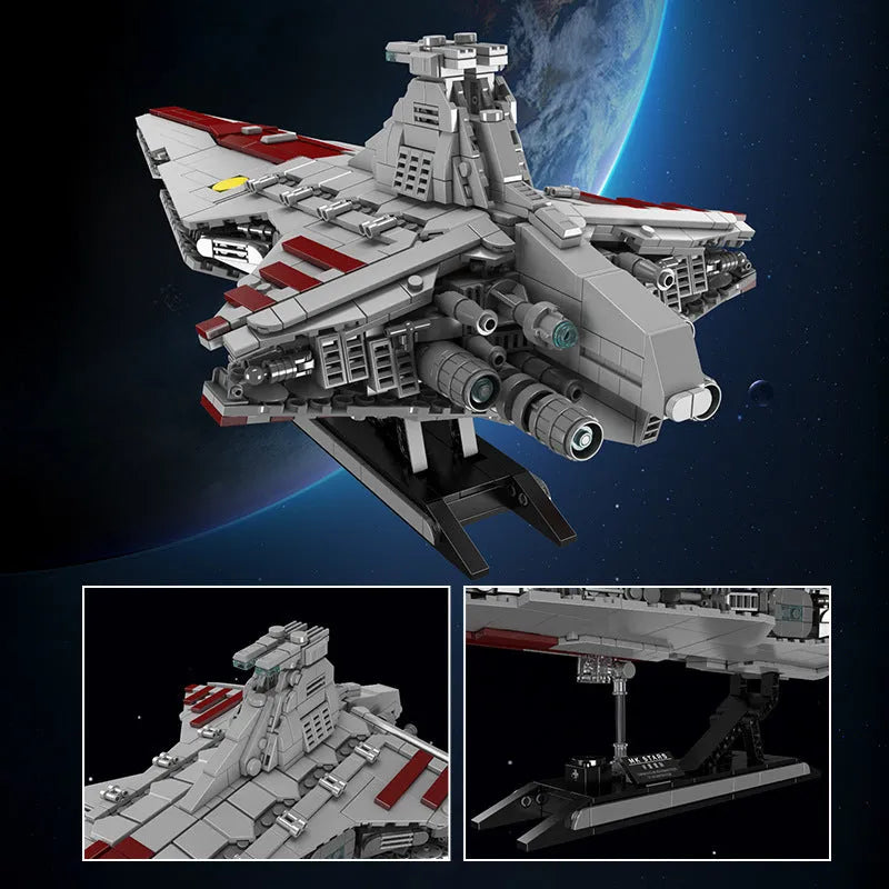 Building Blocks Star Wars MOC Republic Attack Cruiser Bricks Toy - 5
