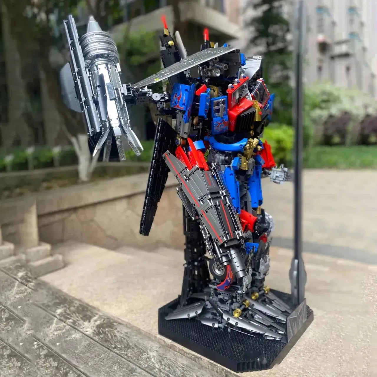 Building Blocks DJ Rambo Man MOC Mecha Transformer Robot Bricks Toys Construction Set Toys - 6