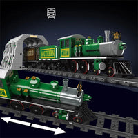 Thumbnail for Building Blocks Tech RC 4-4-0 Steam Locomotive RC Train Bricks Toy Construction Set Toys - 4