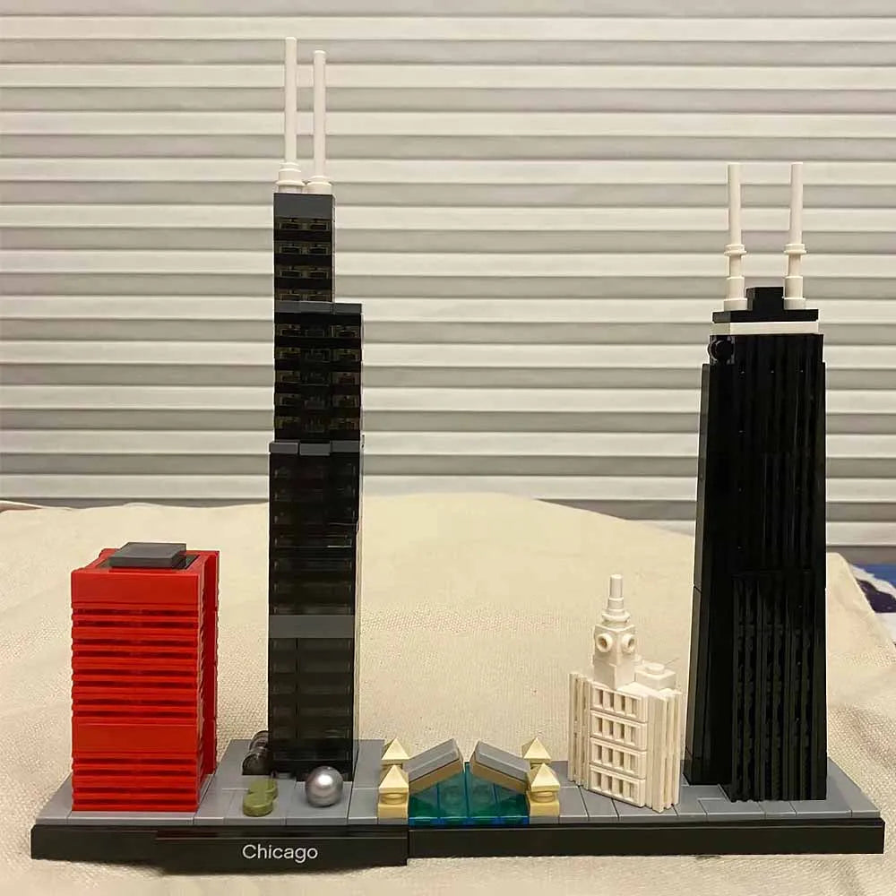 Building Blocks Architecture MOC Chicago Skyline Bricks Toy - 5