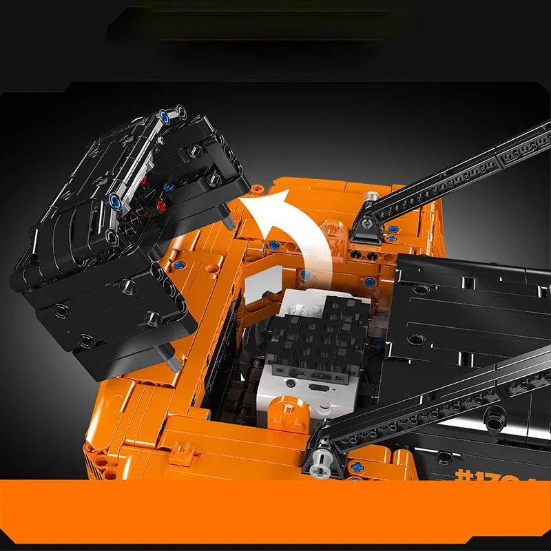 Building Blocks Tech Motorized RC Heavy Forklift Truck Bricks Toy - 5