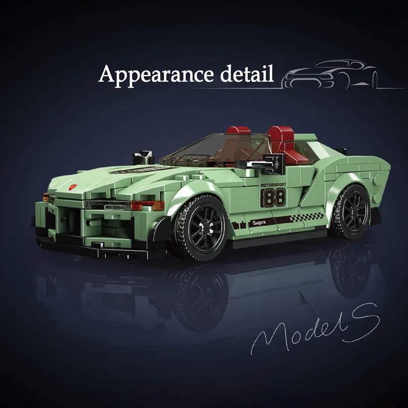 Building Blocks Tech Mini Toyota Supra Speed Champions Bricks Toy Construction Set Toys - 3