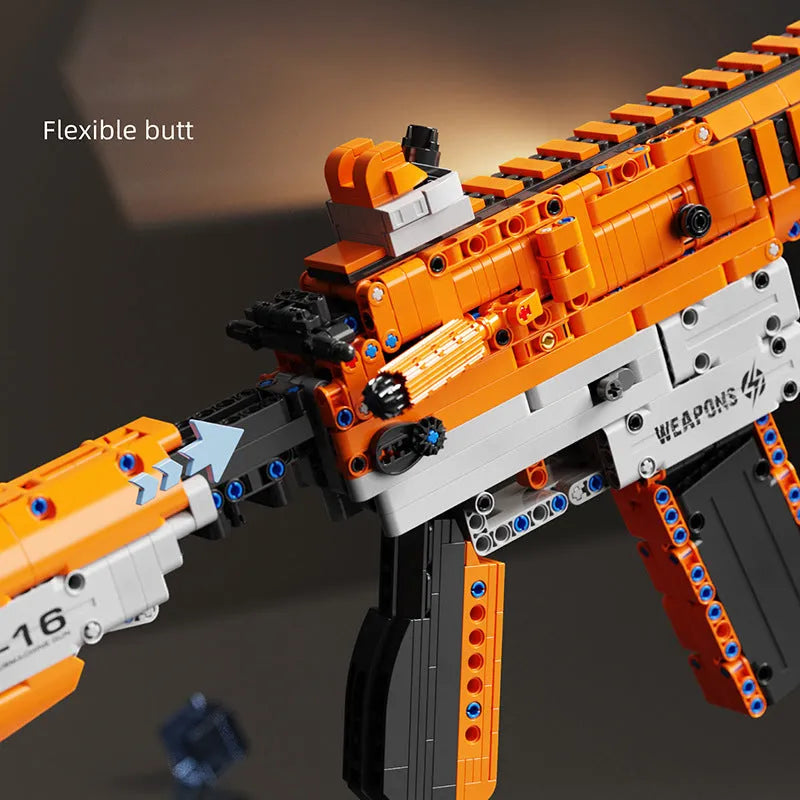 Building Blocks Military Weapon MOC M4-16 Submachine Gun Bricks Toy Construction Set Toys - 4