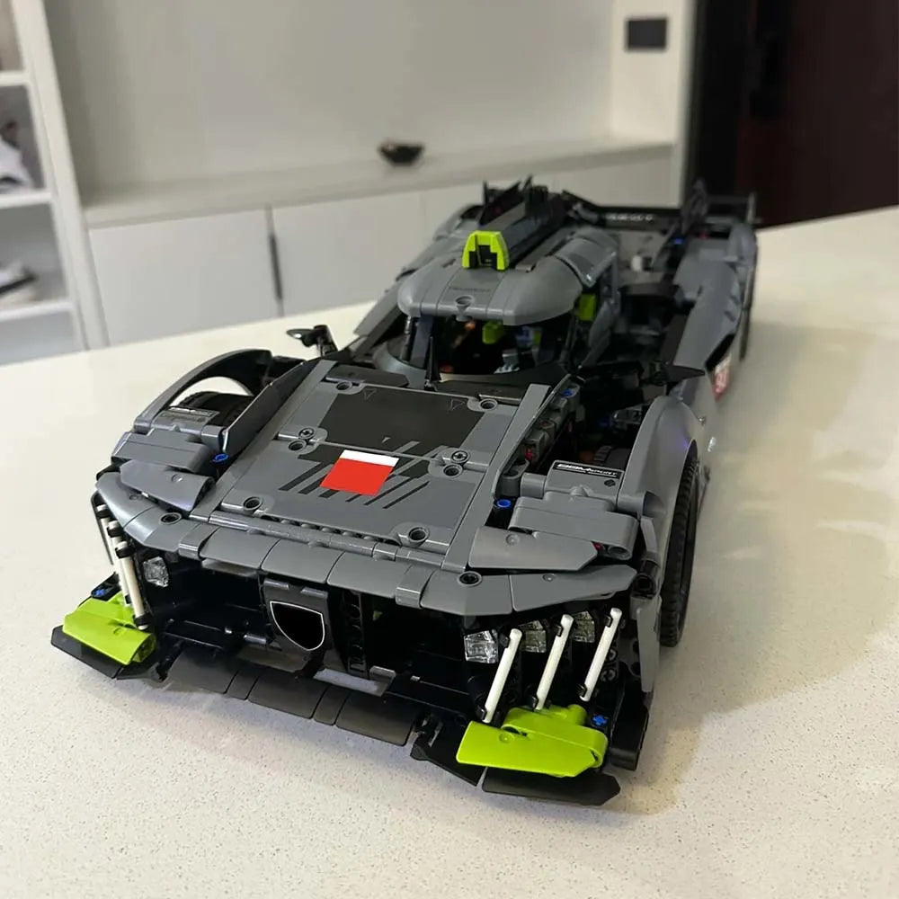 Building Blocks Tech MOC Le Mans Hybrid Hypercar Racing Car Bricks Toy - 4