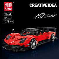 Thumbnail for Building Blocks Tech MOC Supercar Pagani Zonda R Racing Car Bricks Toy - 3