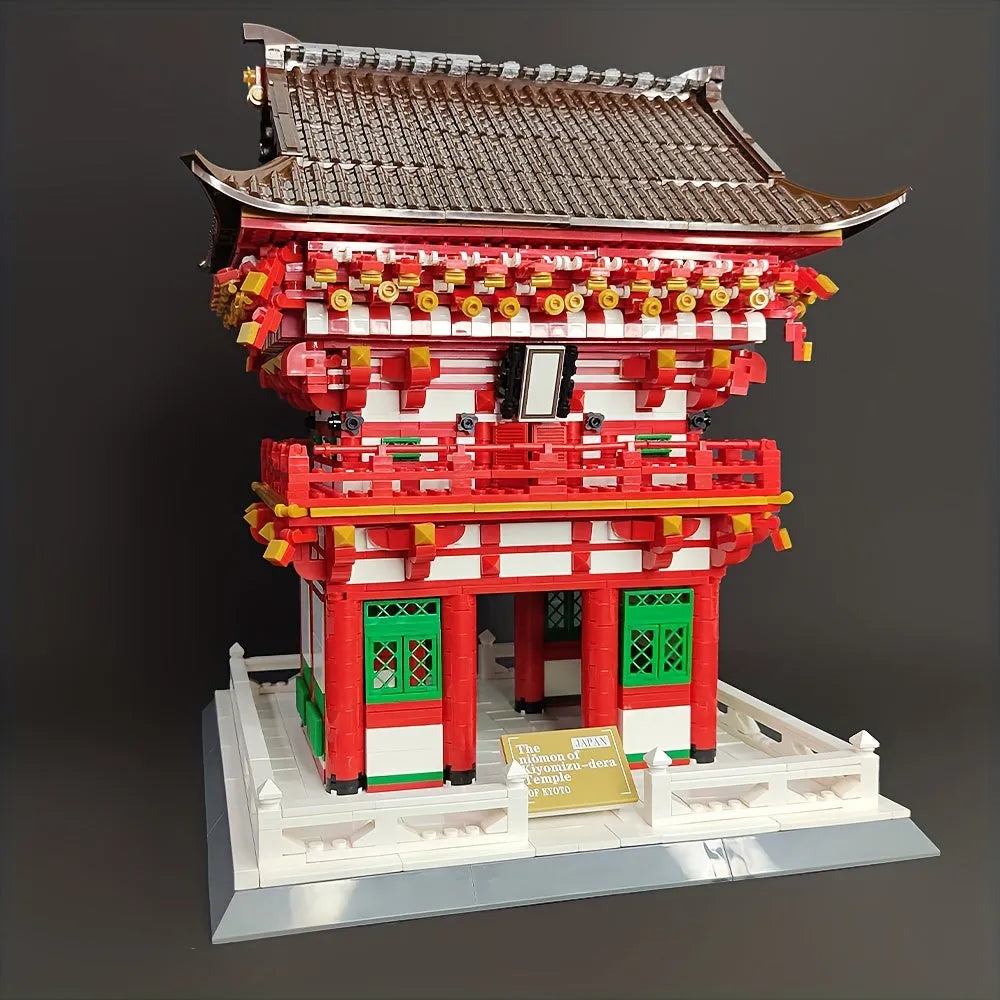 Building Blocks MOC Architecture Japanese City Temple Bricks Toys - 3
