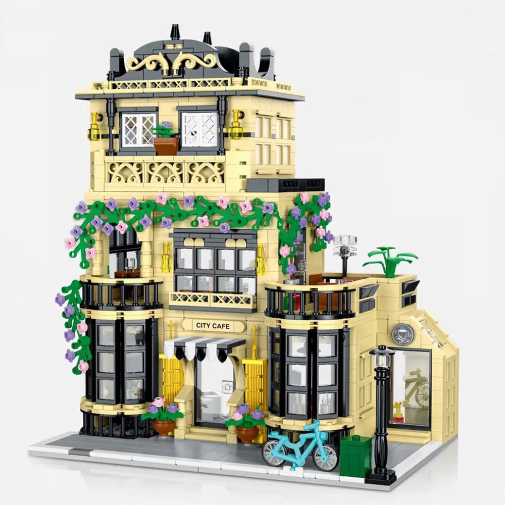 Building Blocks Creator Experts MOC City Cafe Block Module Bricks Toy - 1