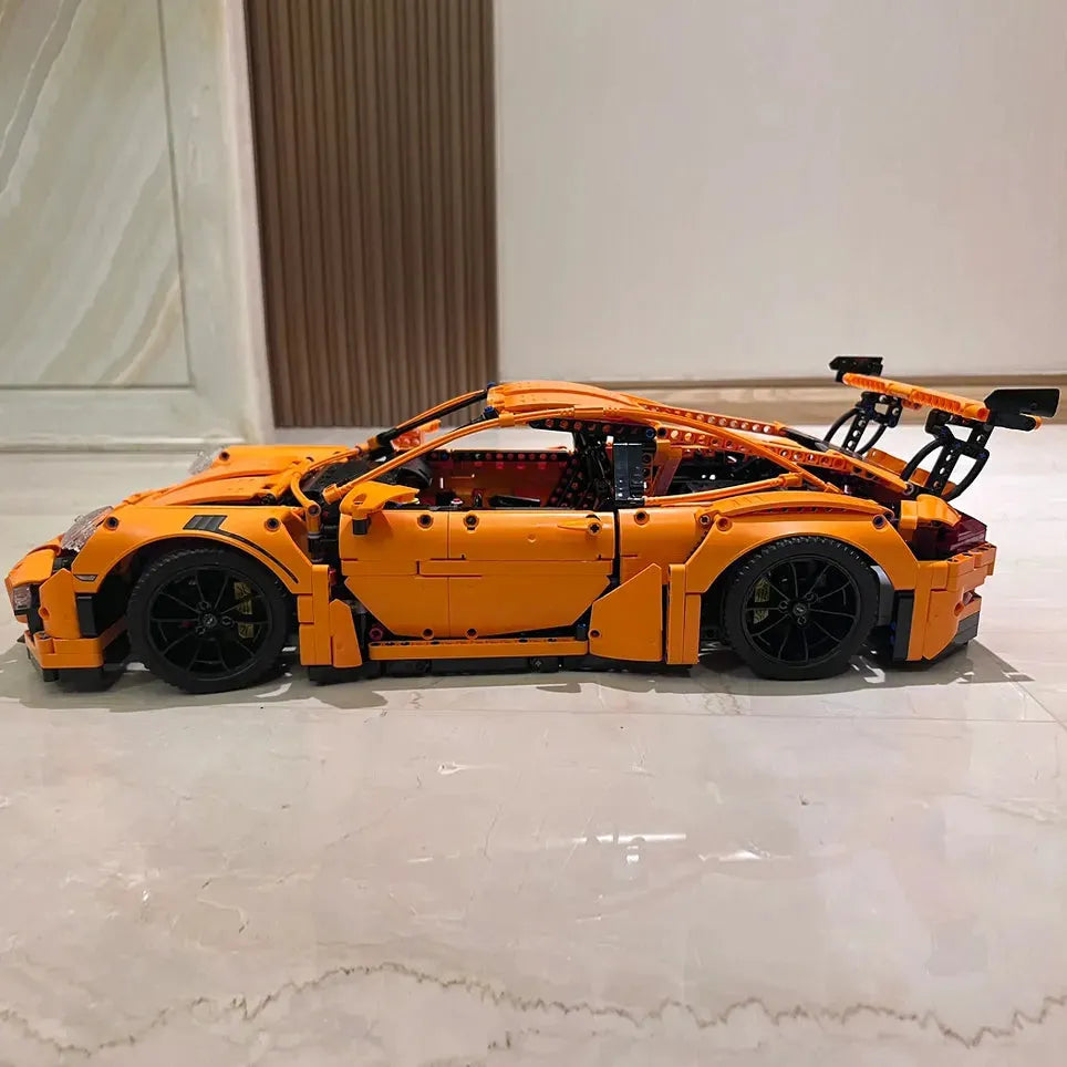 Building Blocks Tech MOC 20001 Porsche 911 GT3 RS Racing Car Bricks Toy Construction Set Toys - 3
