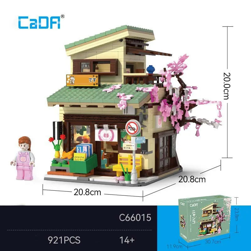 Building Blocks Creator Expert Japanese Style Cats Store Bricks Toy Construction Set Toys - 3