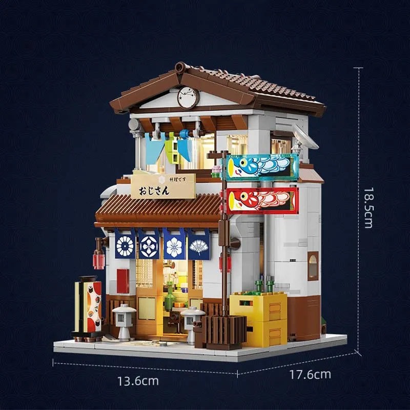 Building Blocks Creator Expert MOC Japanese Style Canteen Bricks Toy - 5