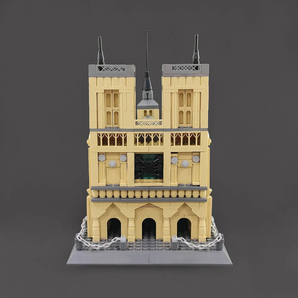 Building Blocks MOC Architecture Paris Notre Dame Cathedral Bricks Toy Construction Set Toys - 19