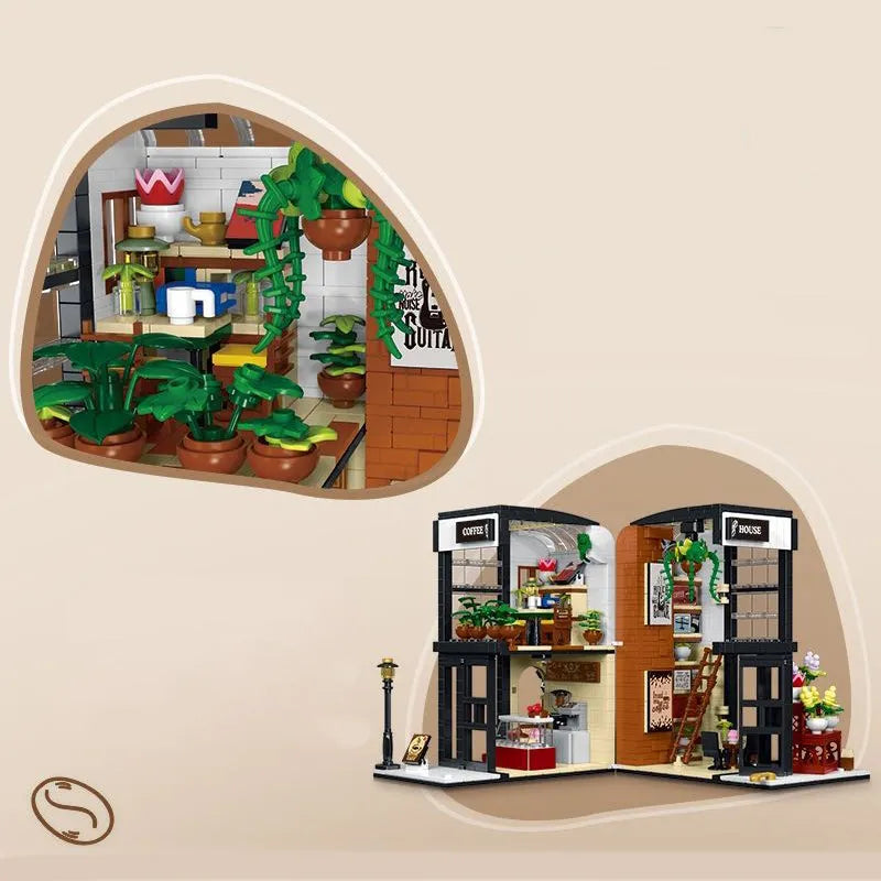 Building Blocks Creator Expert City Flower Coffee House Bricks Toy Construction Set Toys - 7