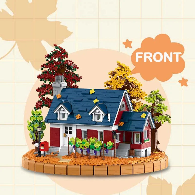 Building Blocks Creator Expert MOC Autumn Winery Bricks Toy Construction Set Toys - 3