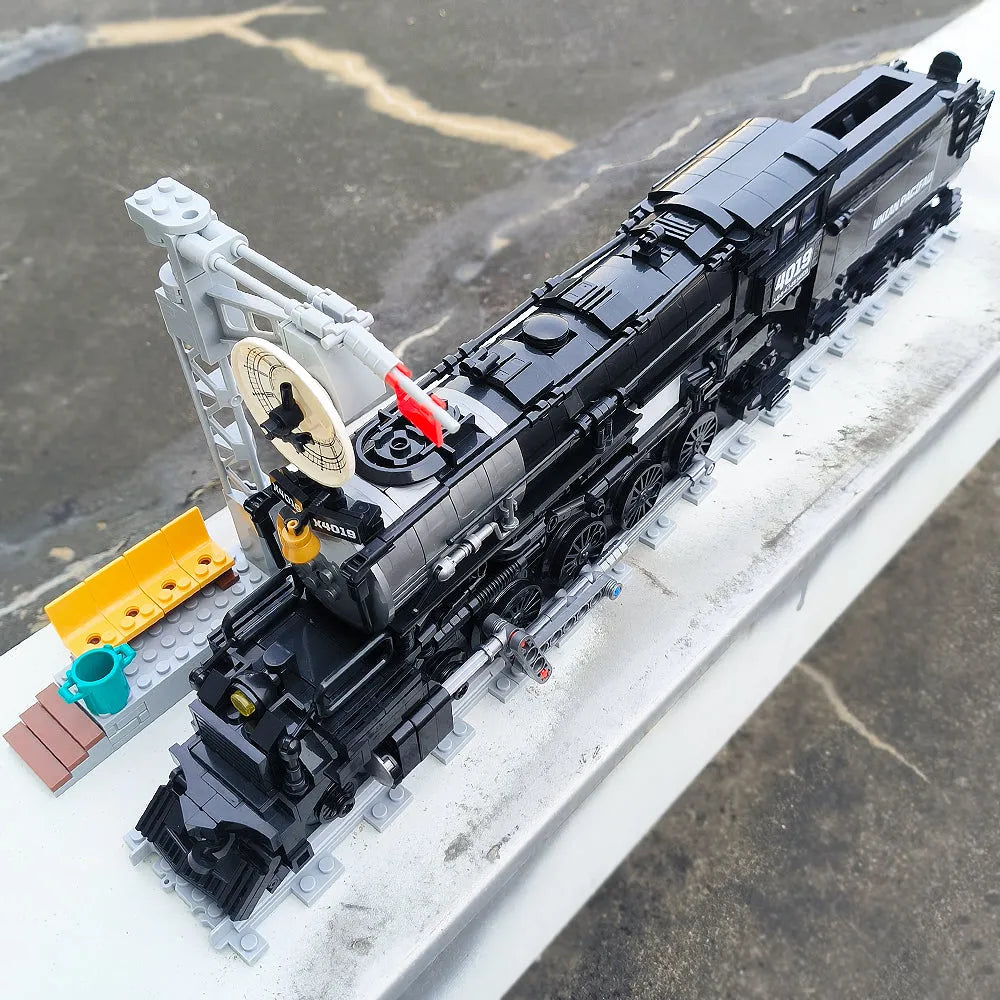 Building Blocks Tech MOC Big Boy Simulation City Train Bricks Toy Construction Set Toys - 9