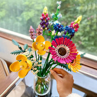 Thumbnail for Building Blocks Creator Expert Botanical Wildflower Bouquet Bricks Toy - 6