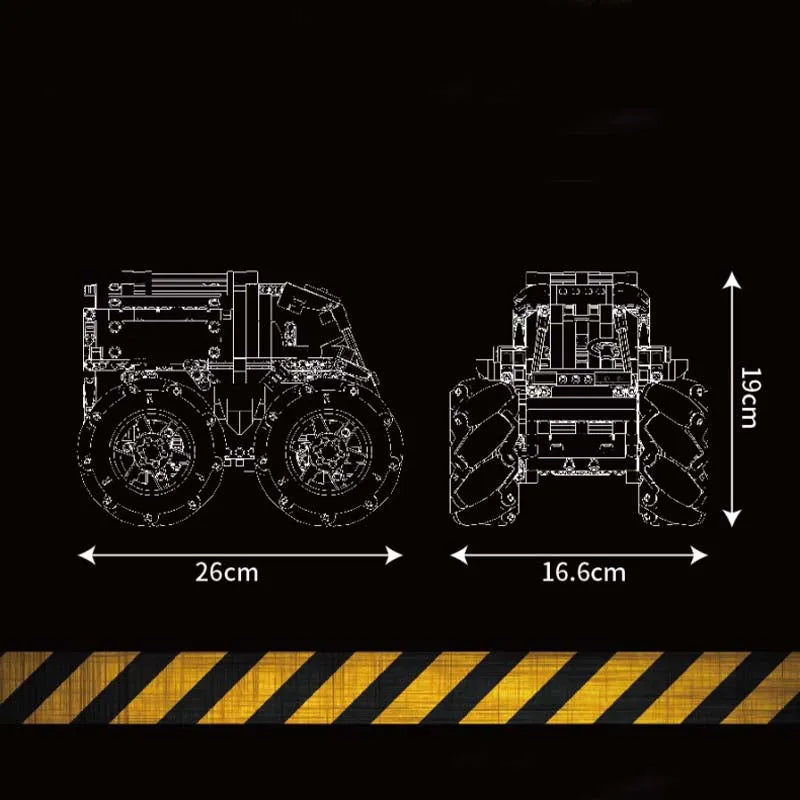 Building Blocks Technic MOC Motorized RC Off Road ATV Bricks Toy - 7