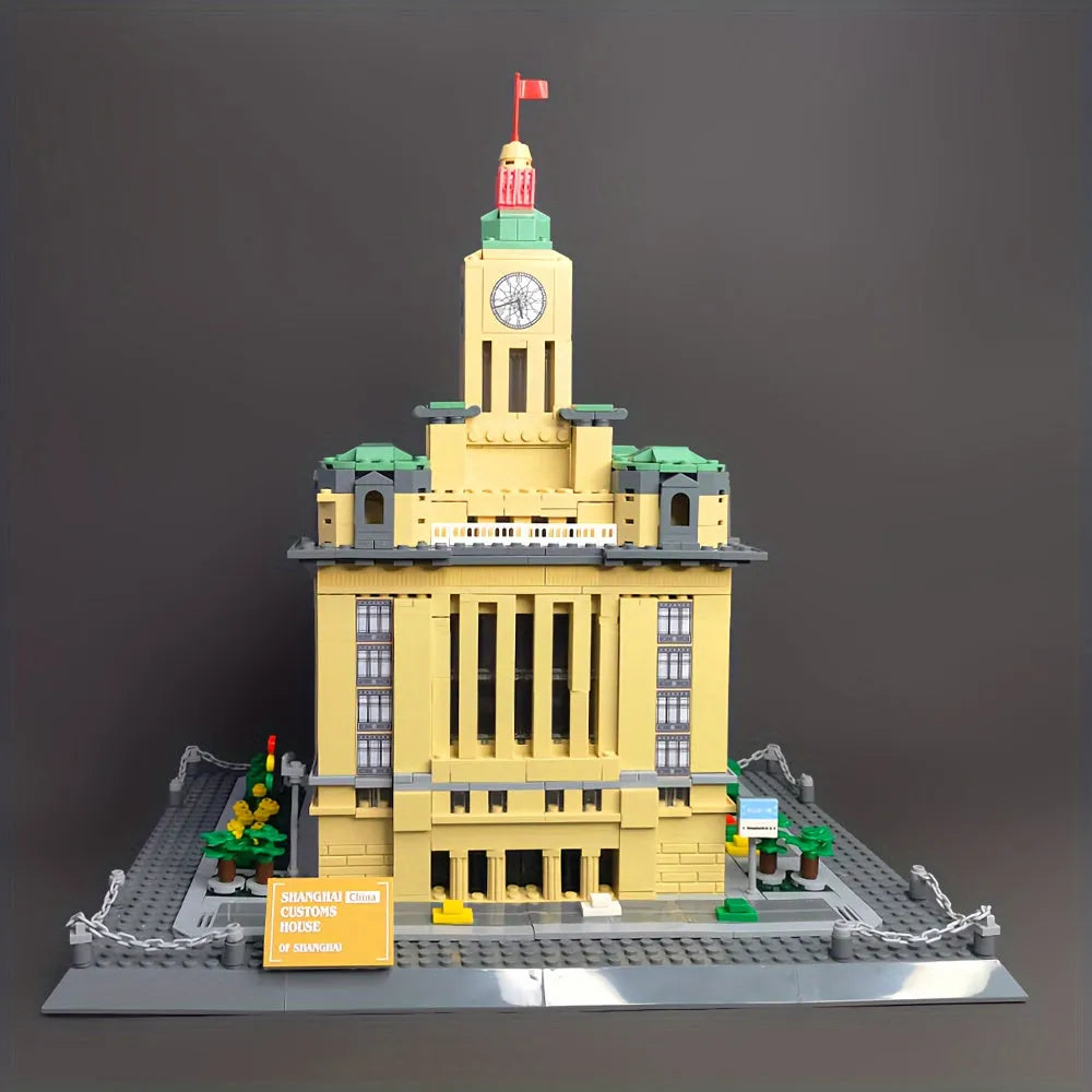 Building Blocks Architecture Famous Shanghai Customs House Bricks Toy - 6