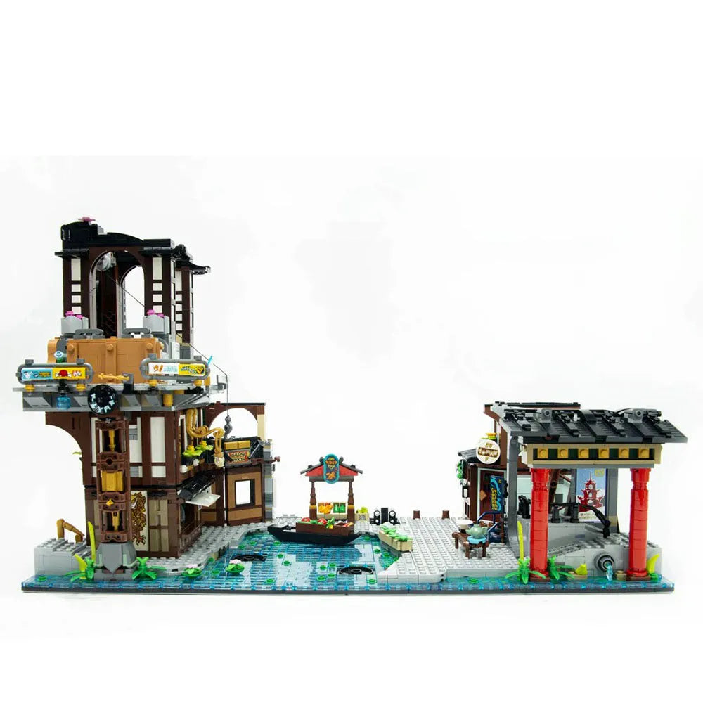 Building Blocks Building Block MOC Ninjago City Markets Bricks Toy Construction Set Toys - 6
